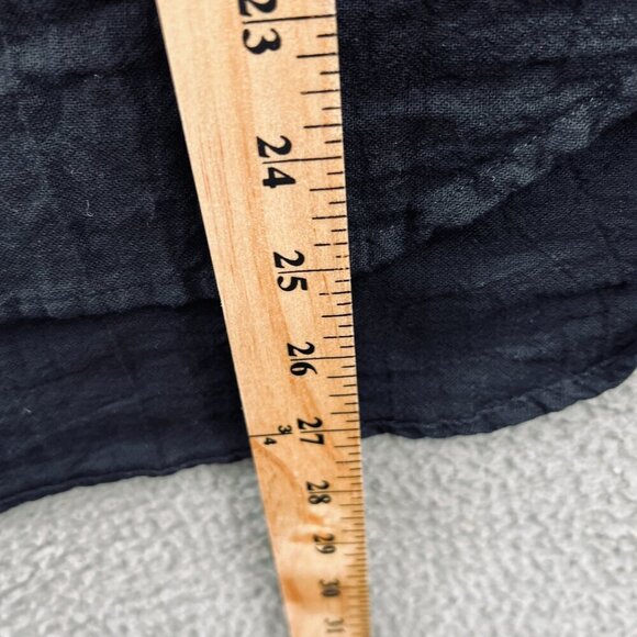 Roamans Women Top Large Black 100% Cotton Pullover Short Sleeveless Beaded Shirt - Picture 7 of 7